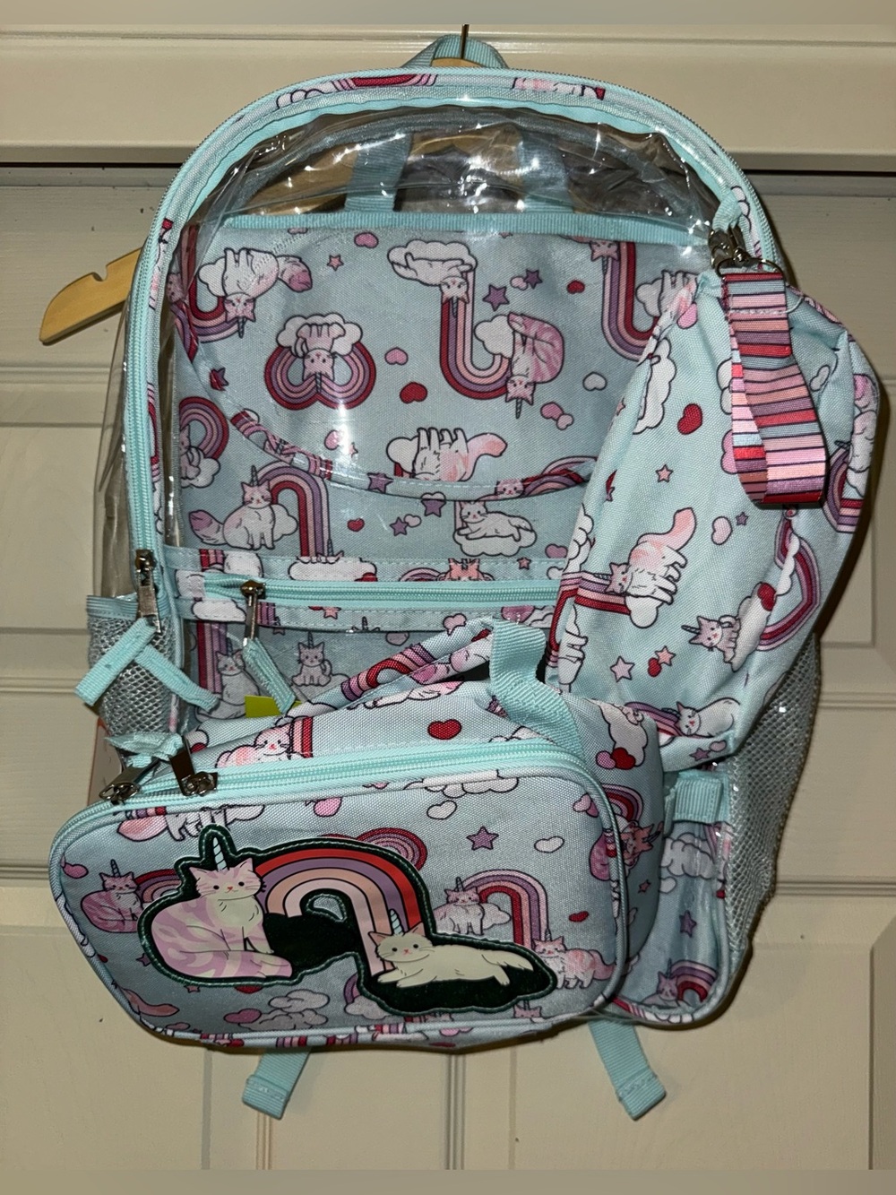 Wonder Nation Kids' Clear Caticorn 17" Backpack